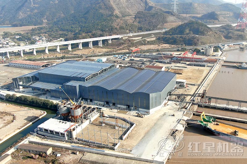 浙江舟山大型砂石加工廠在建項目現(xiàn)場